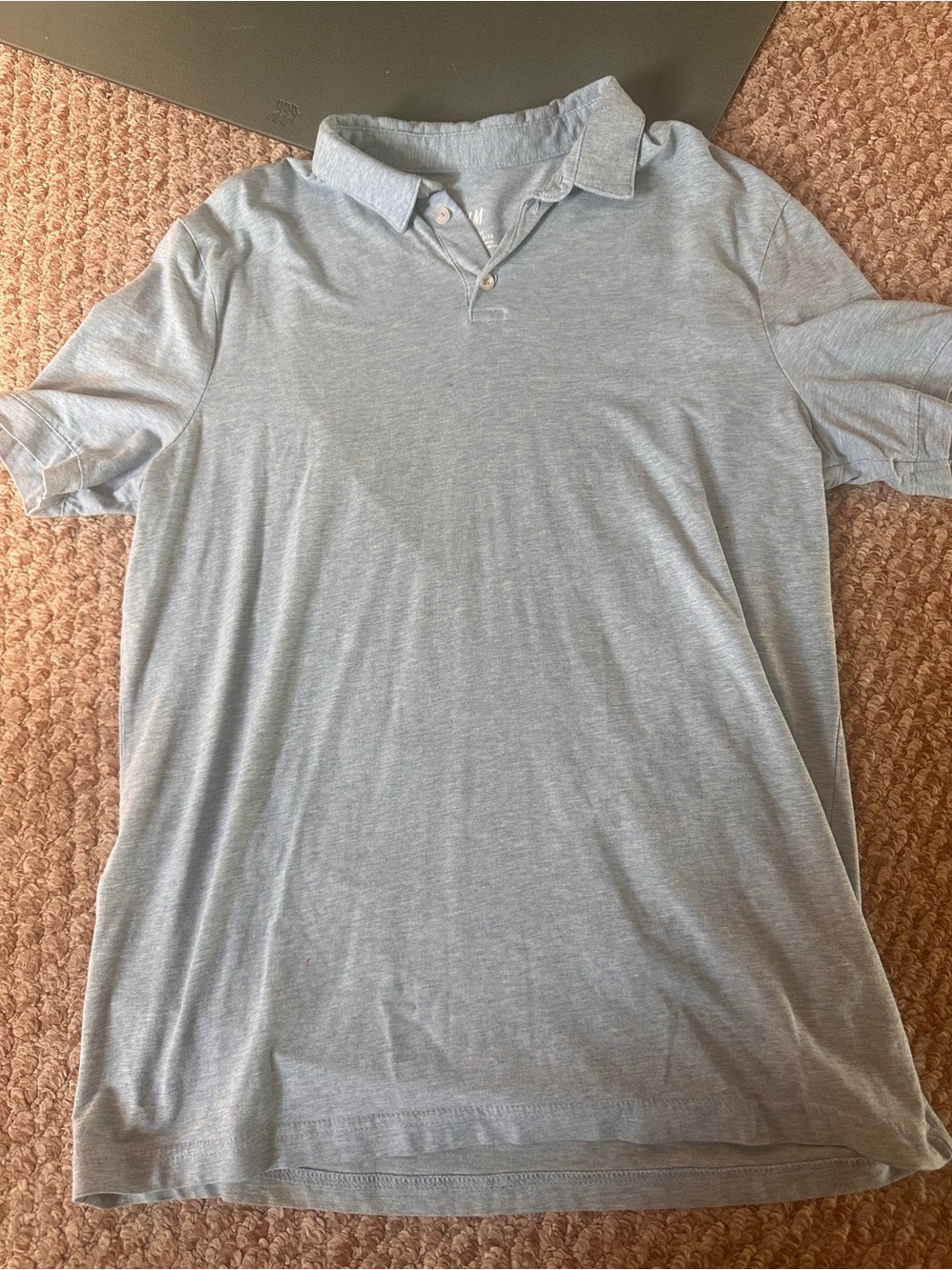 H&M Heathered Light Blue Polo Shirt